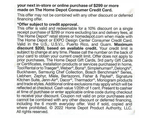 Home Depot Couponโ10% off Entire PurchaseโIn-Store or Onlineโ๐๐ป๐๐๐ฎ๐ป๐ ๐๐ฒ๐น๐ถ๐๐ฒ๐ฟ๐