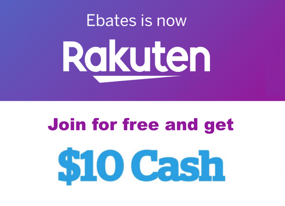 Get Rakuten Ebates and get $30 Cash Bonus + $30 Referrals