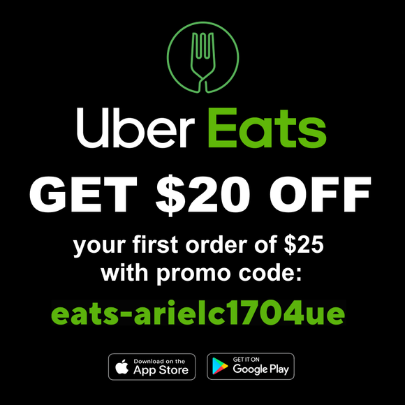 Get $20 off a $25 Order with Uber Eats