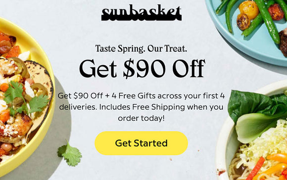 Sun Basket Get $90 off Toward Your First 4 Deliveries